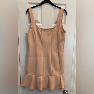 BCBGMAXAZRIA - Cocktail / party mini dress with ruffle trim - Light Dusty Pink